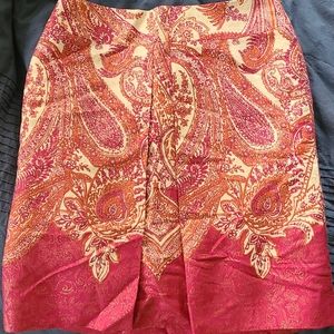 Paisley pink orange skirt